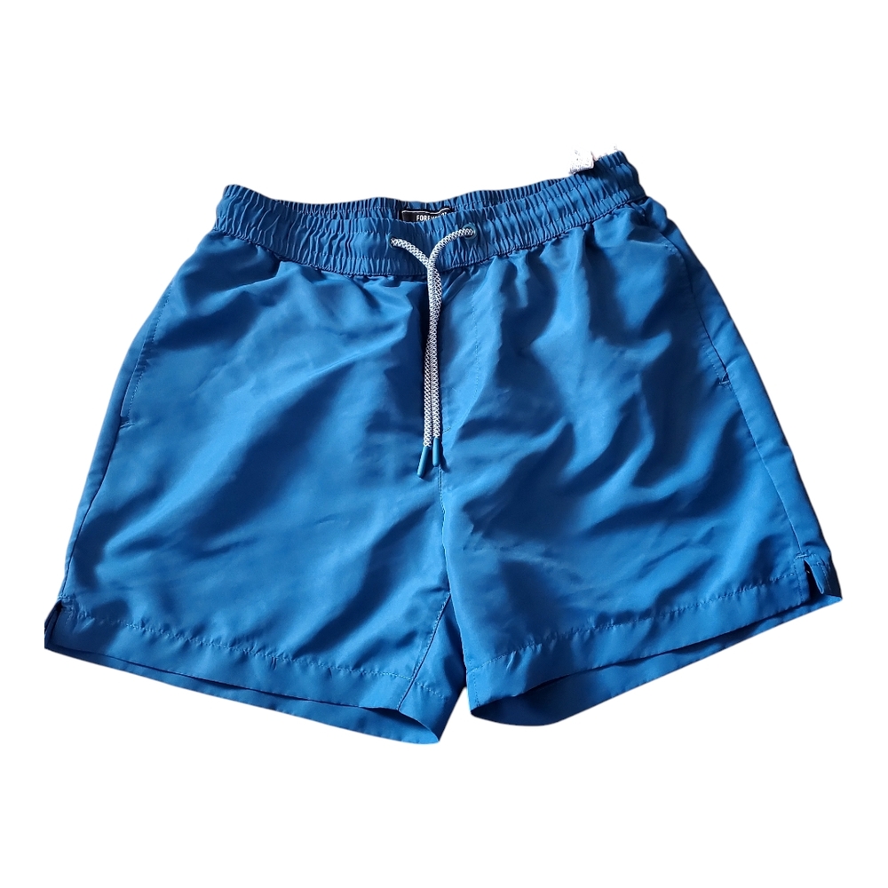 Forever 21 Green Swim Trunks with Elastic Waistband and Quick Dry Material